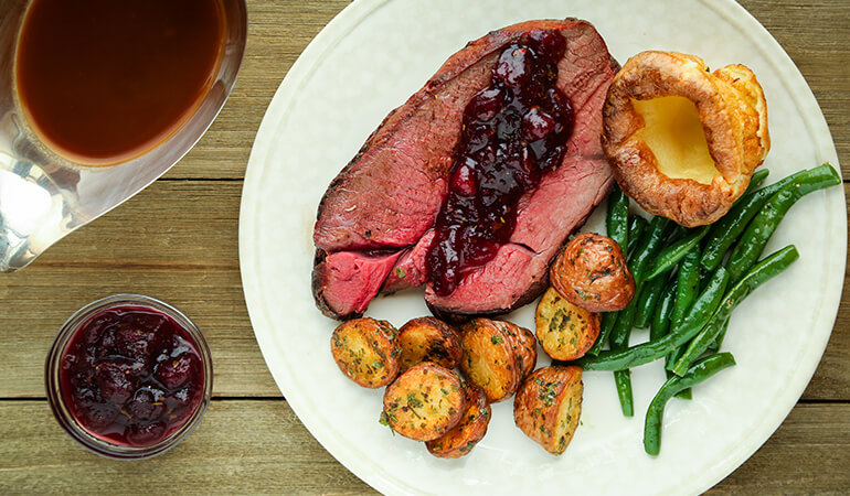 Smoked Moose Roast with Cranberry-Mint Sauce Recipe