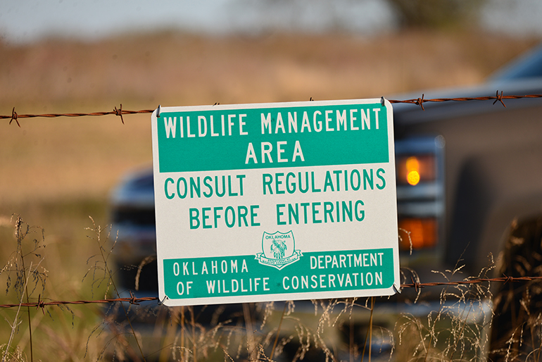 wildlife management area signage