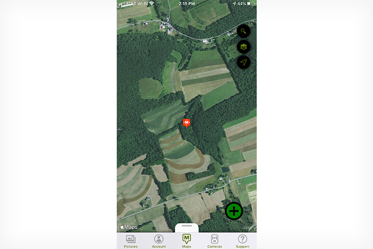 Moultrie Mobile map screen