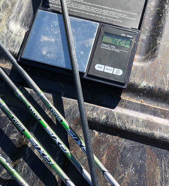 weighing Easton Axis arrows