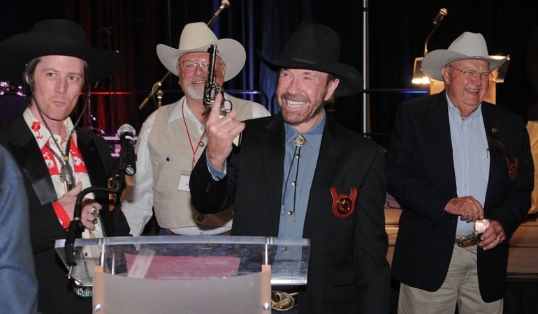 Chuck Norris Awarded Special Frontier Revolver