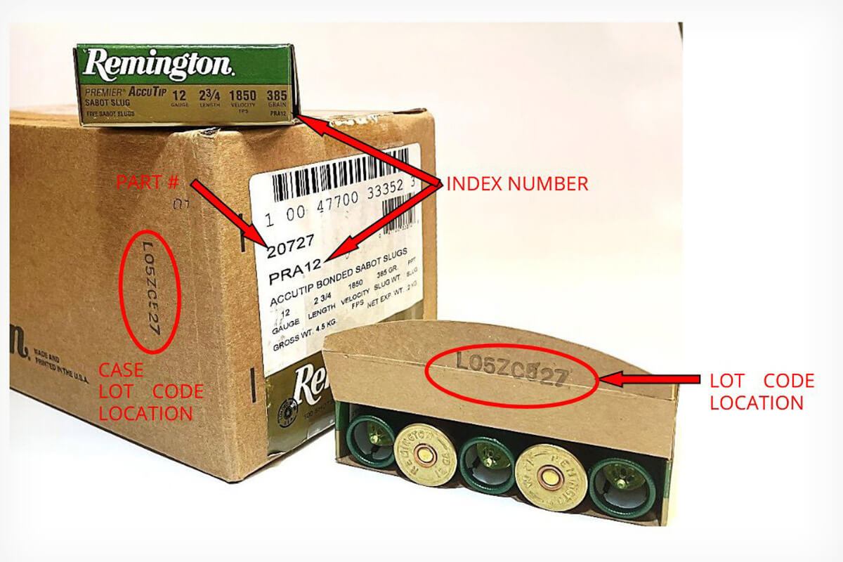 Remington Releases Official Safety Recall Notice 12 Gauge Premier AccuTip 2-3/4 Sabot Slug