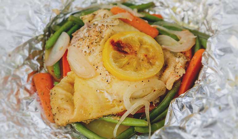 Campfire Lemon Chicken Foil Dinner Recipe