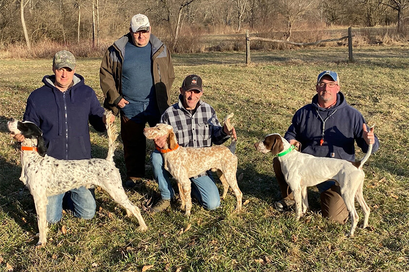 Field trialers with field trial champion English setters