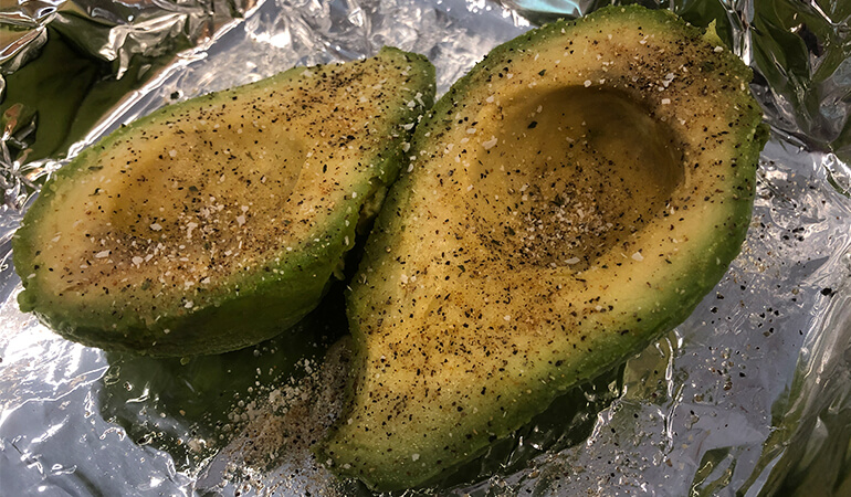 lightly seasoned avocado