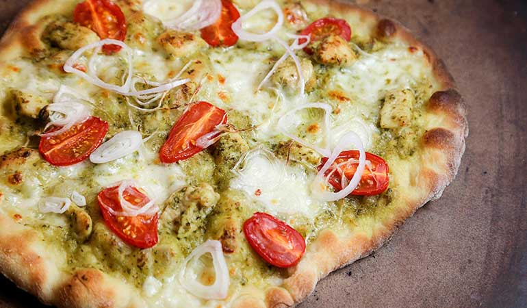 Wild Turkey and Pesto Pizza Recipe