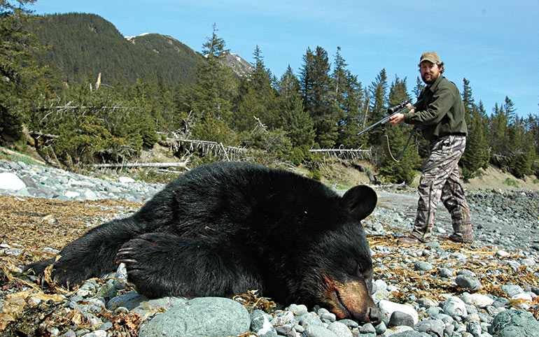 David Draper with Alaska black bear