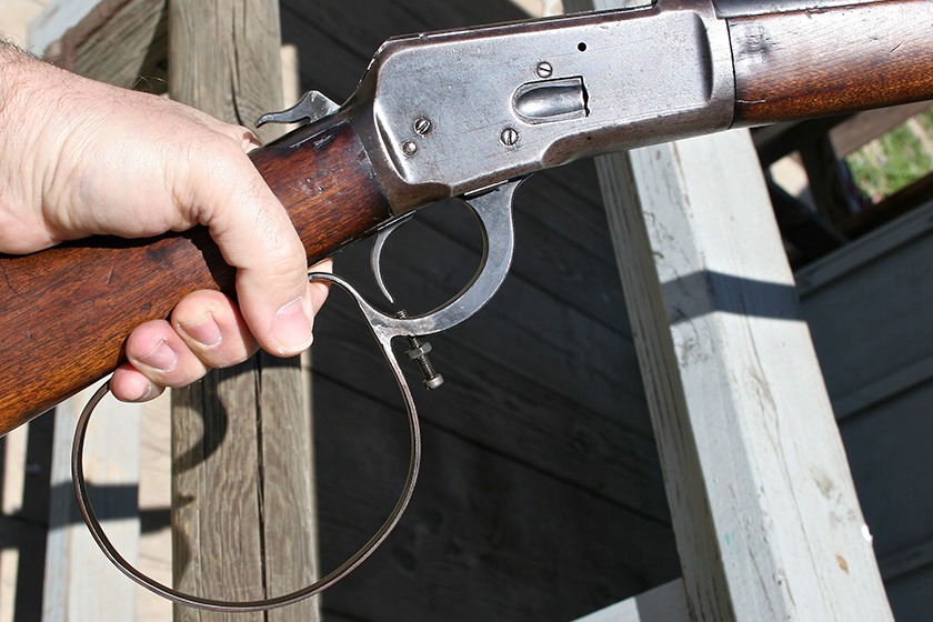 loop-lever carbine rifle closeup photo