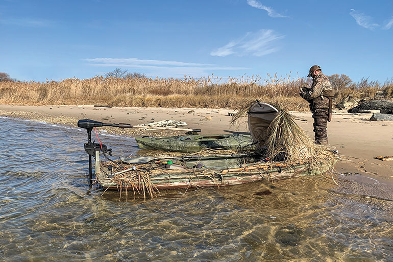 Convert a Sailboat into a Sneak Boat for Waterfowl Hunting