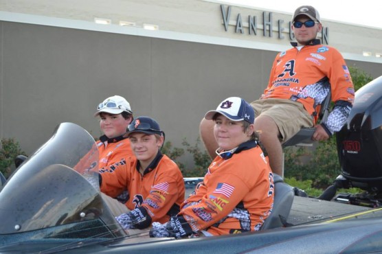 A boat full of the winning team - Alexandria!