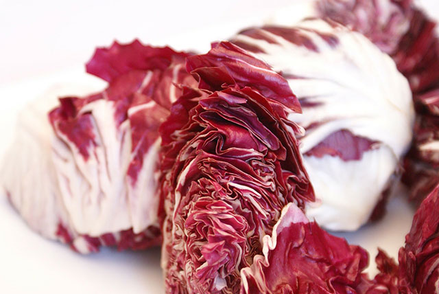 Grilled Salmon with Radicchio Heads