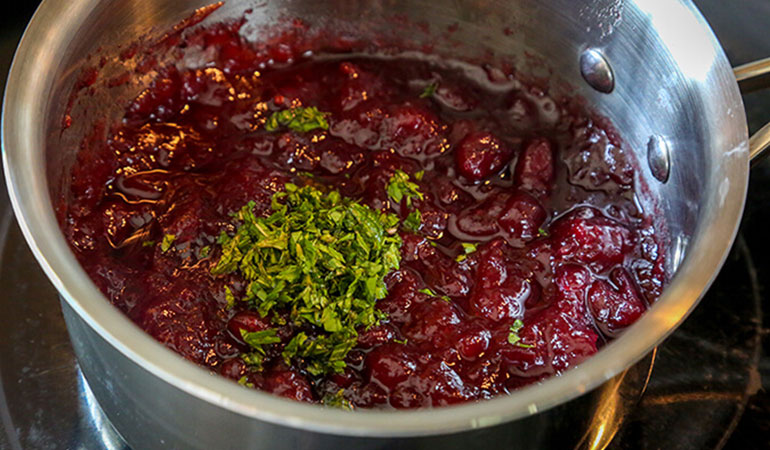 Smoked Moose Roast with Cranberry-Mint Sauce Recipe