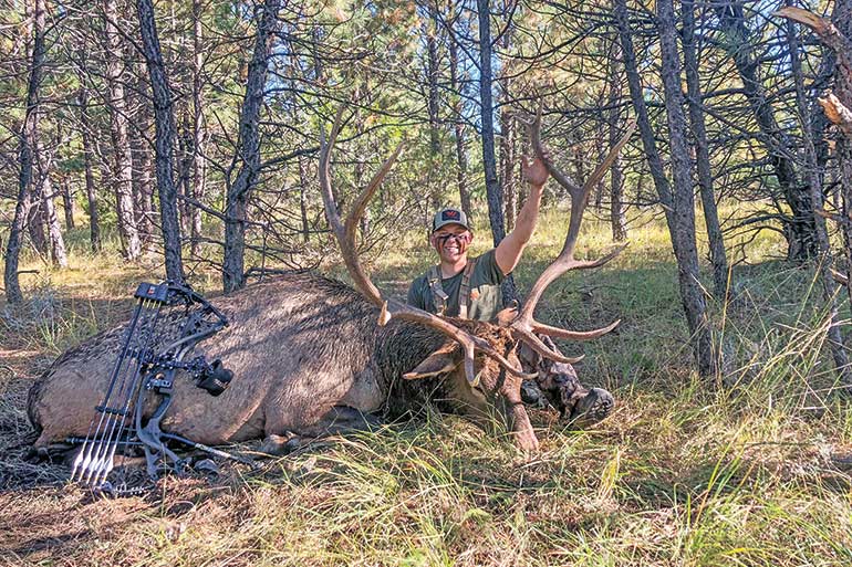 David Houser with archery elk