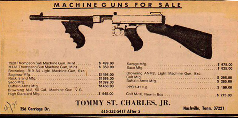 Thompson 1929 Guns Price List & Catalog 