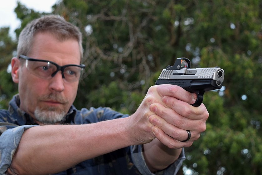James Tarr shooting the SCCY DVG-1RD 9mm Pistol 