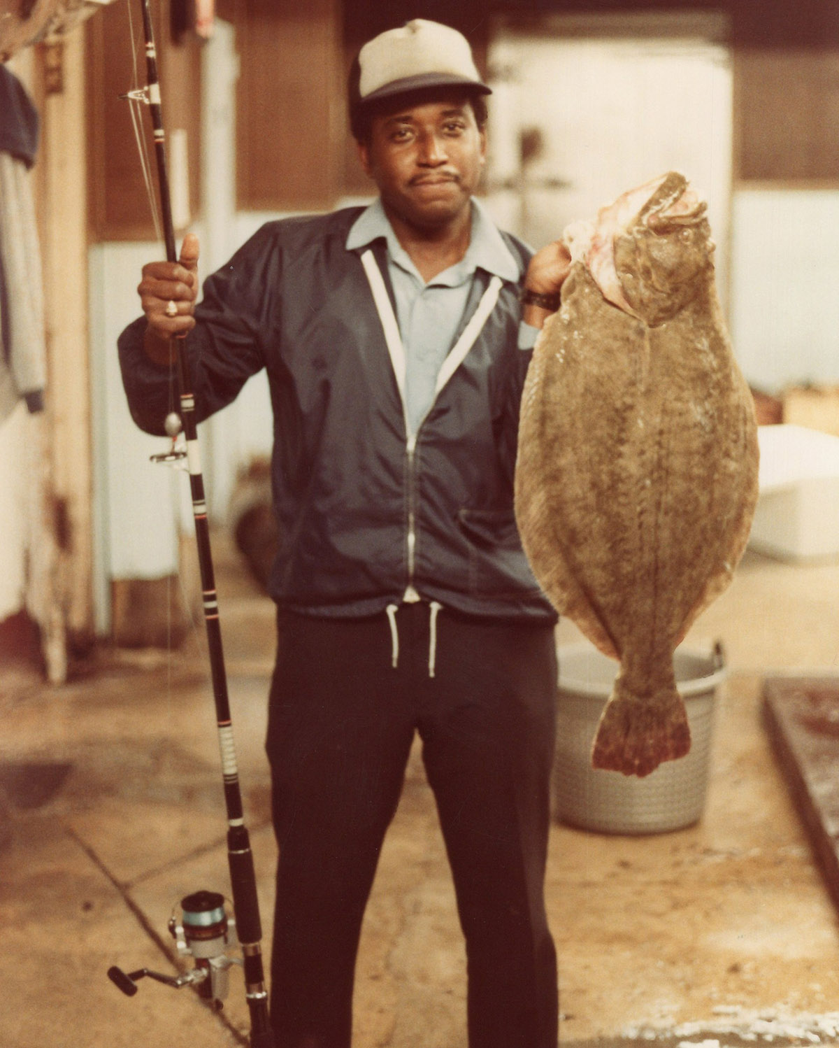 world record southern flounder angler holding huge flounder