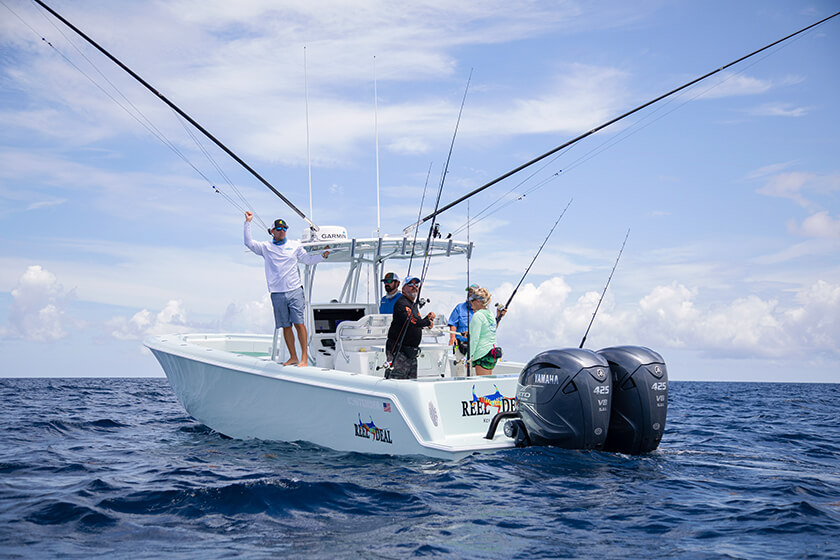 Fishing nets with big Cork floats for fishing on the seas Stock