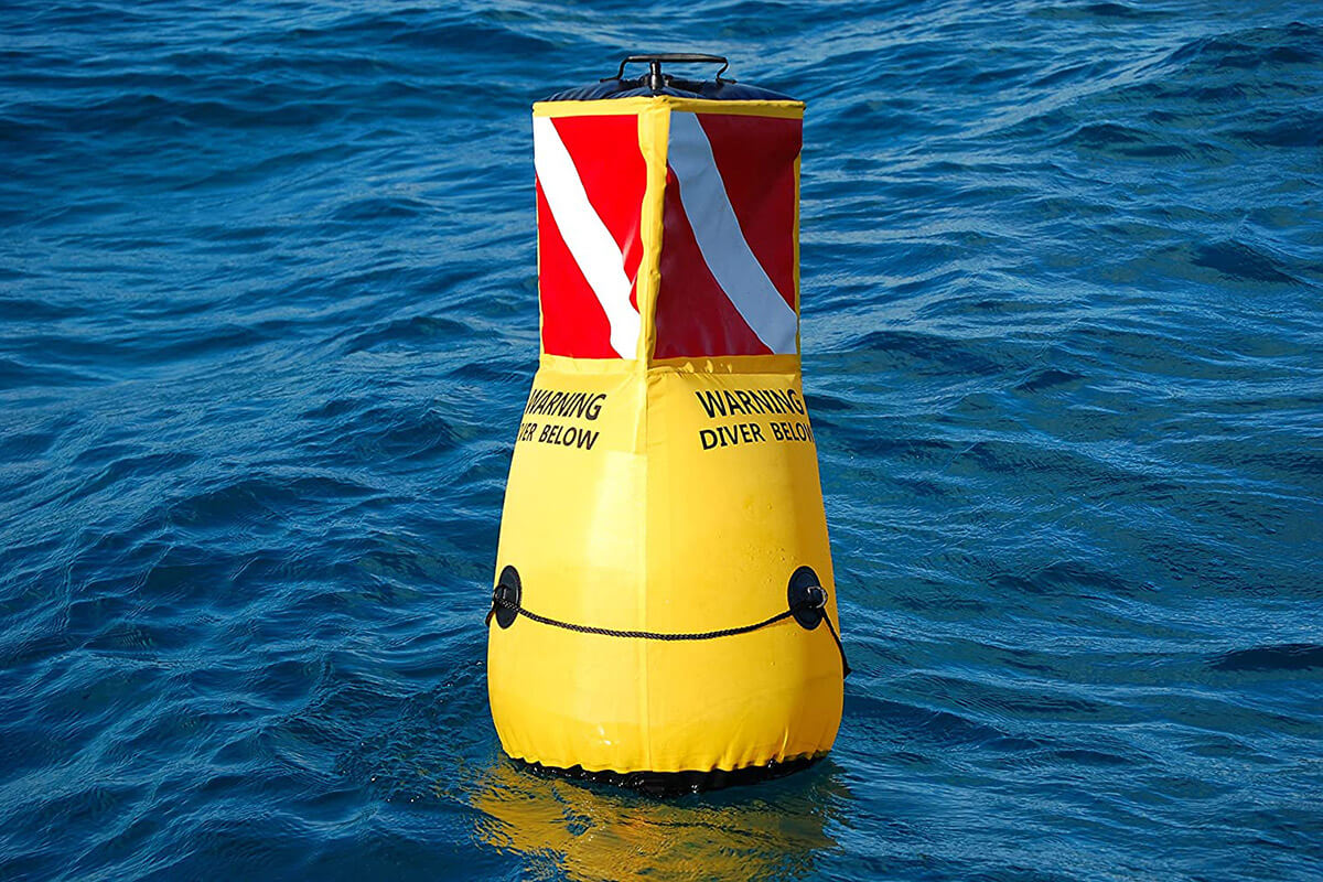 Scuba Diving Float Buoy Dive Snorkeling Buoy with Dive Flag High