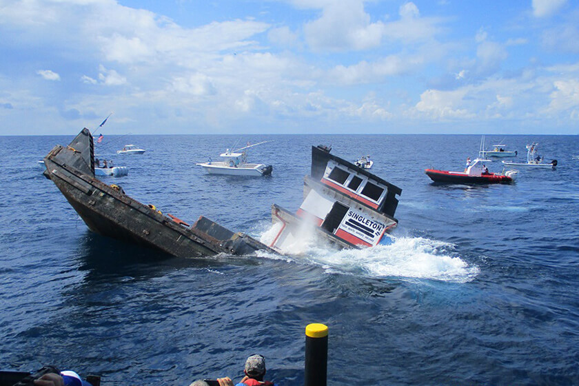 Deployment of the Tug Singleton in St. Lucie County