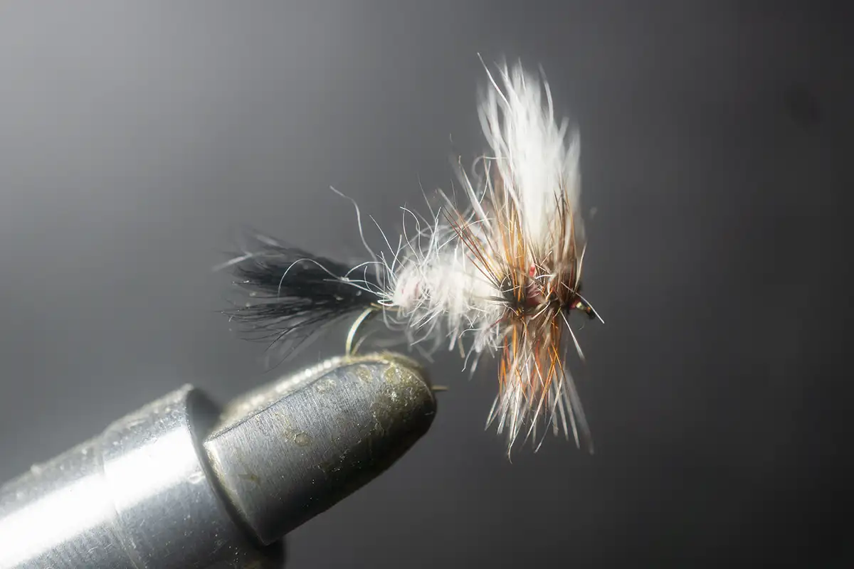 Blue Upright Winged Dry Fly from the guys at fish fishing flies