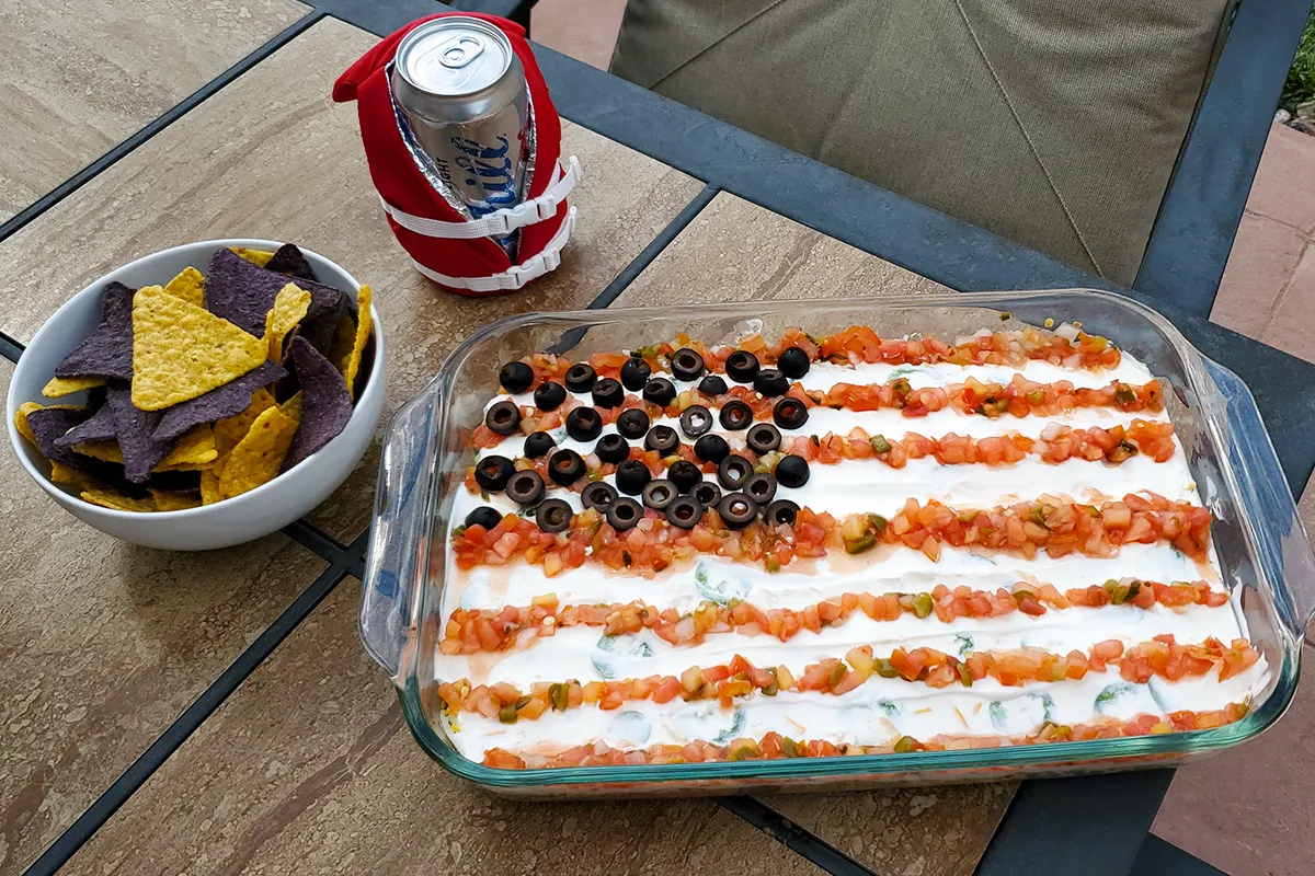 American Flag Venison Taco Dip Recipe