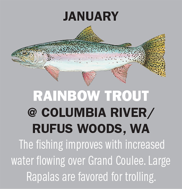 Washington And Oregon Fishing Calendar Game Fish
