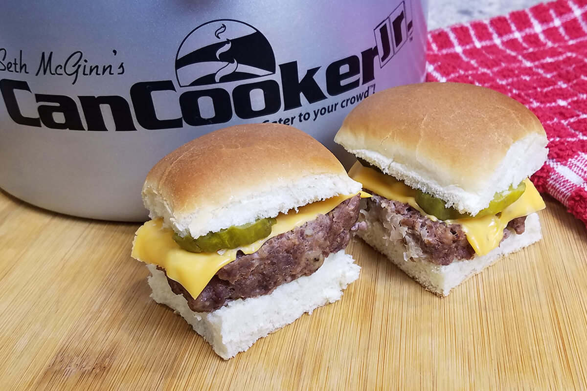 Venison 'White Castle' Burgers in a CanCooker Recipe