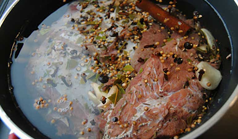Corned Elk Venison Recipe with the Weston Meat Slicer