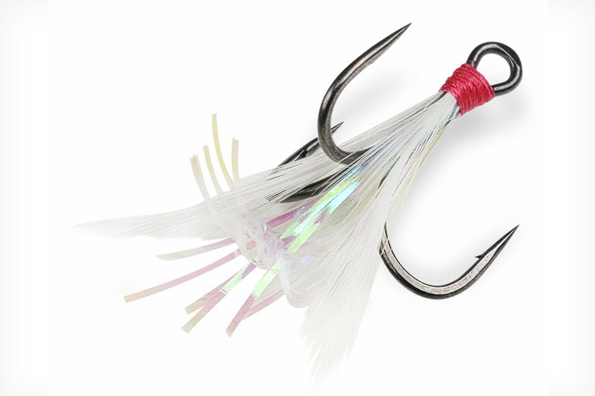 Berkley Fusion19 Feathered Treble Hook White / Chartreuse / 6