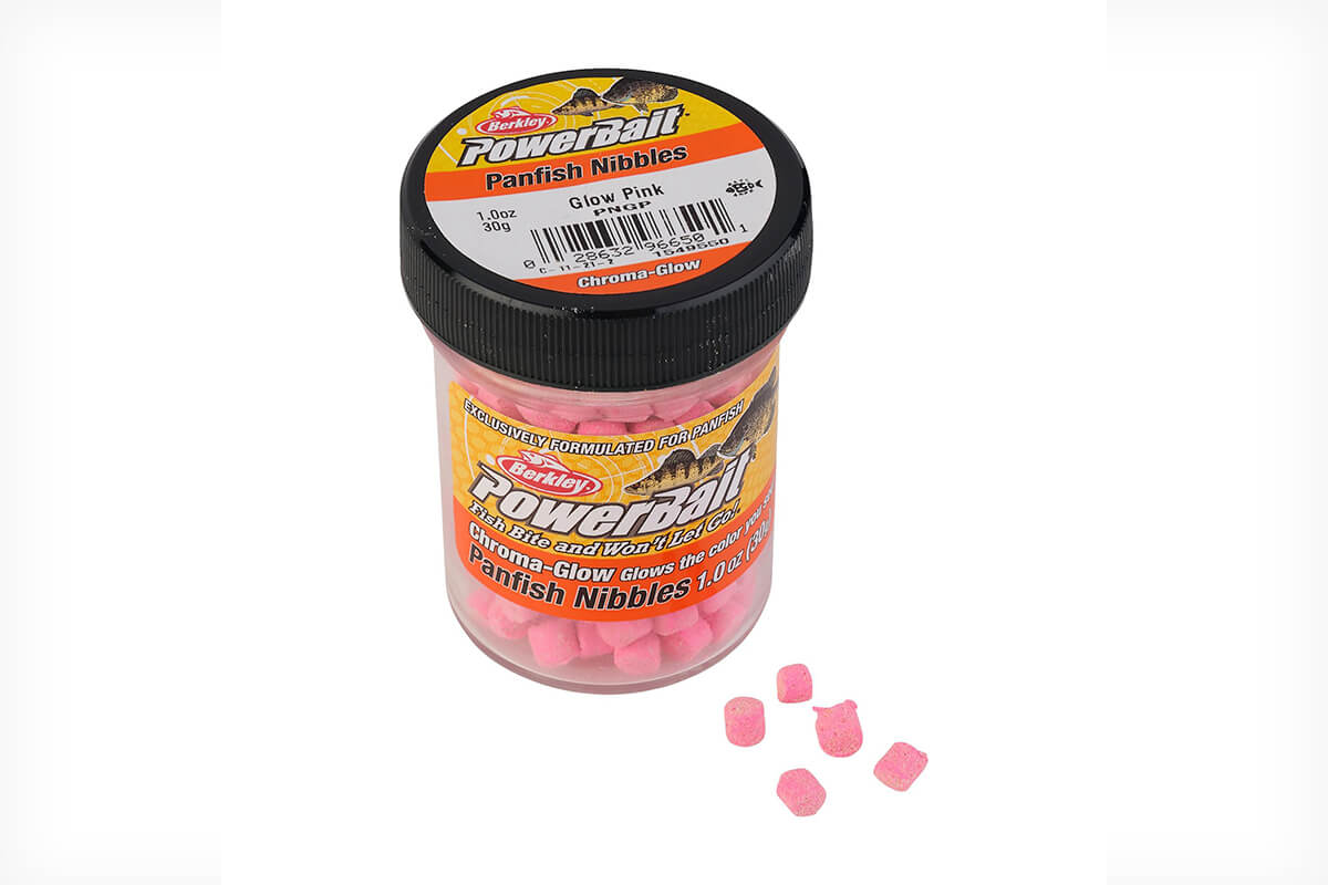 Berkley PowerBait® Chroma-Glow Crappie Nibbles, Glow Pink, 1-oz