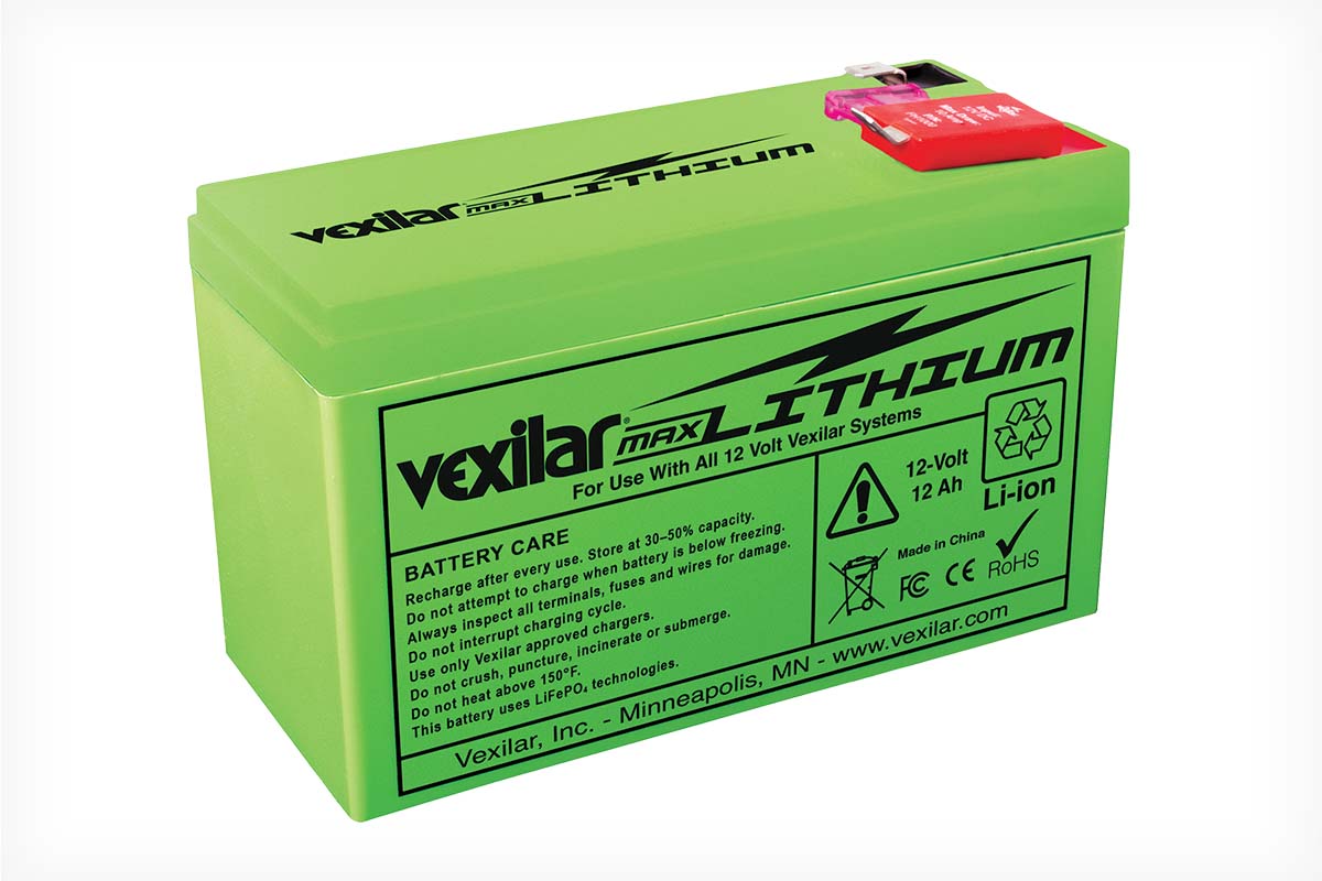 Vexilar V-120L Lithium Battery & Charger - 12V 9Ah For Ice Fishing Flashers