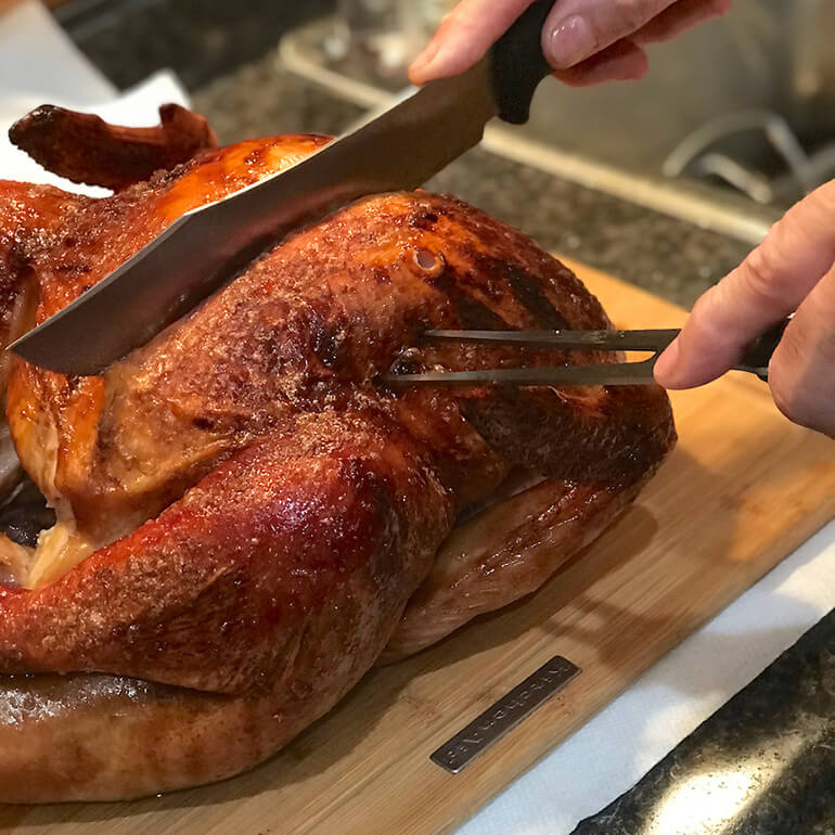 bourbon glazed holiday turkey recipe carving