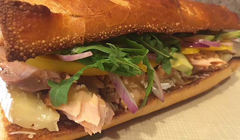 Salmon, Mango and Brie Sandwich Recipe