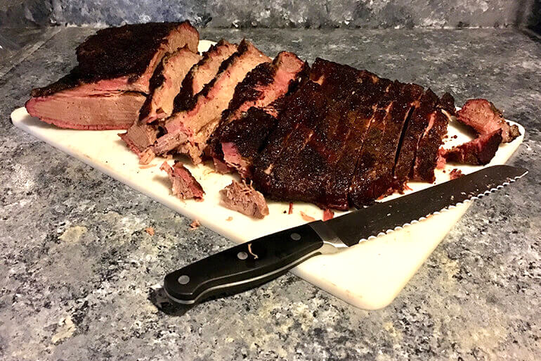 Delicious brisket smoked on the Traeger Pro Series 34 Pellet Grill