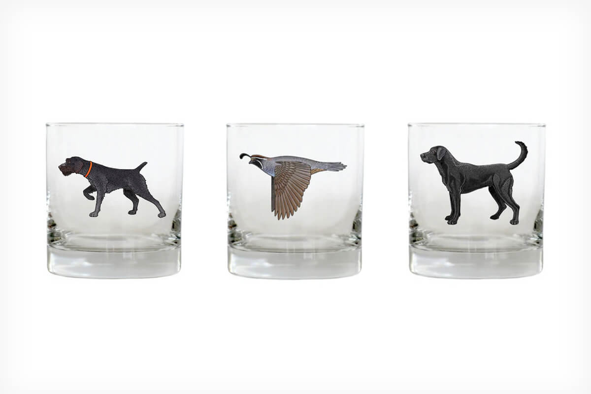 Bird Dog of the Day Whiskey Glass