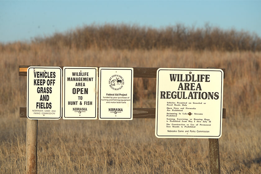 Public land hunting signs