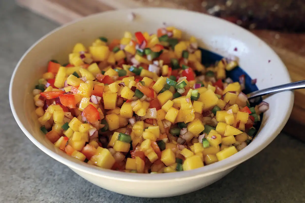 Sharp-Tailed Grouse Tacos with Mango-Pepper Salsa Recipe