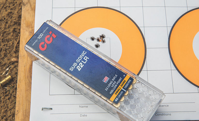 cci subsonic .22 short ammo