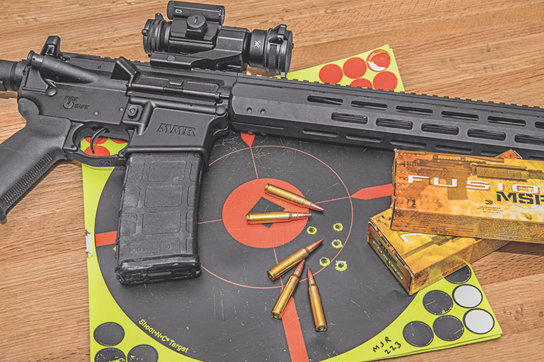 Mossberg MMR Pro AR-15 shooting Fusion MSR .223 Hunting Ammo