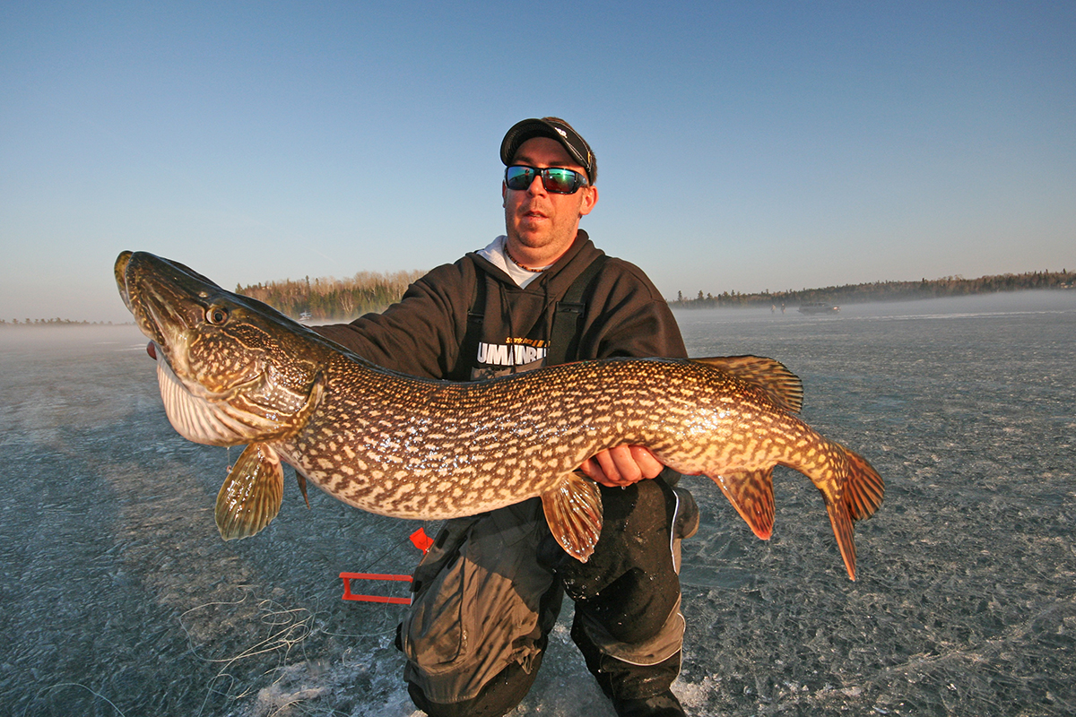 I caught a MONSTER with an ICE FISHING ROD!! (Chasing the one that got  away) 