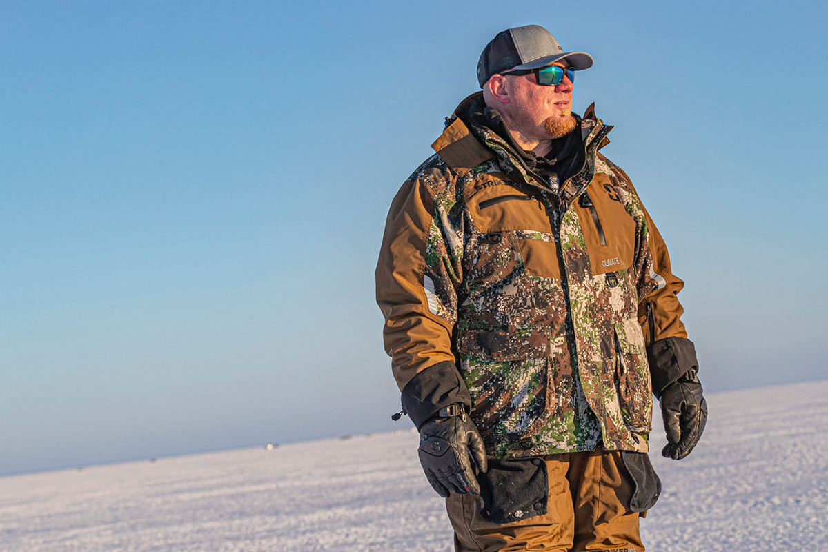 Ice Fishing Walleye Winter Camo Fishing Shirts For Men Performance