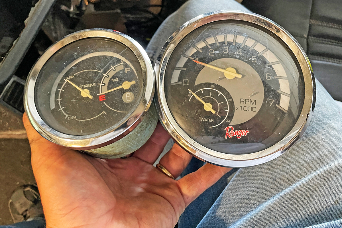 fuel gauge and tachometer