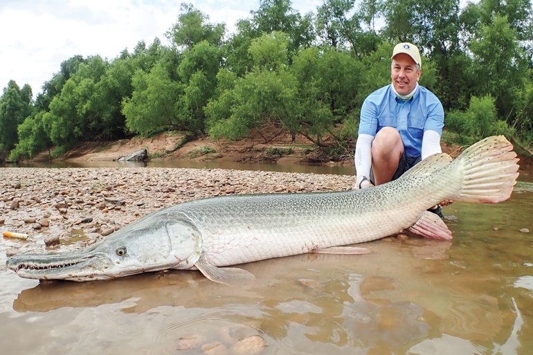 Fly Fishing for Alligator Gar, Trinity River Fishing