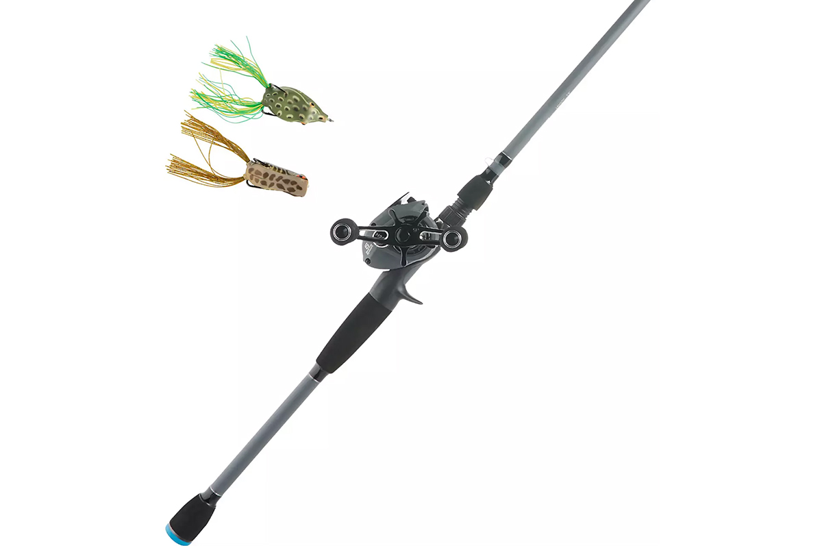 Fishing Gear: H2OX Premier Baitcast Combo with Frog Bait Kit