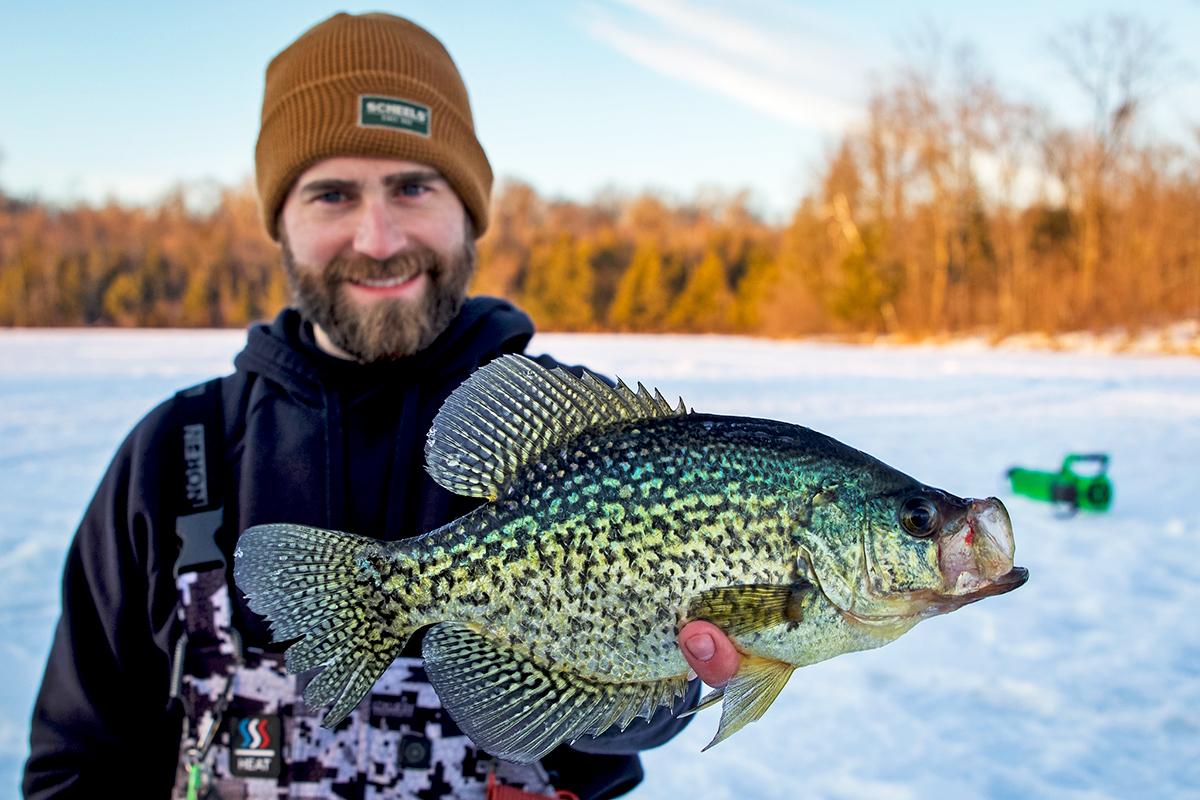 Late Ice Crappies On Mud Flats, Ice Fishing