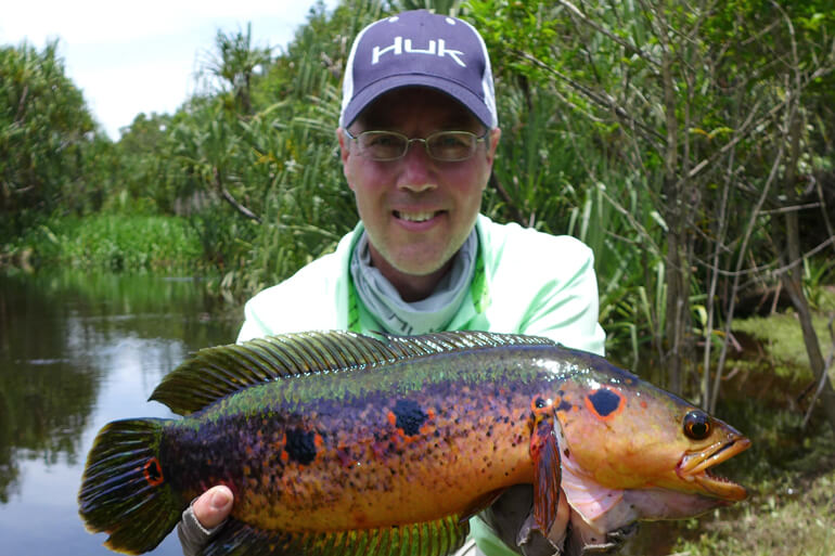 releasing a small snakehead fish back to lake / #fishing 