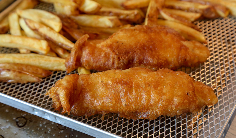 Catfish Dinner with Homemade Chips and Tartar Sauce Recipe