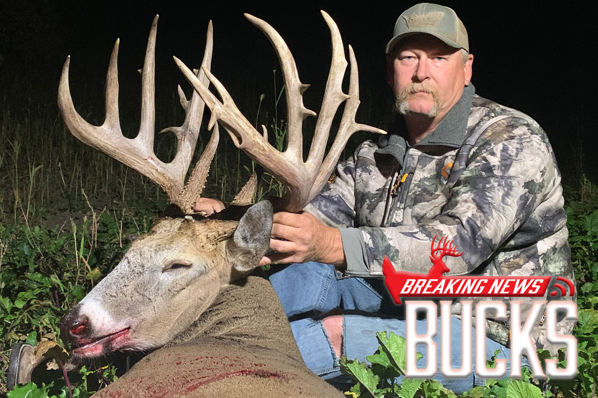 Beautiful 205-inch Buck Tagged After His Shed Pops Tire 