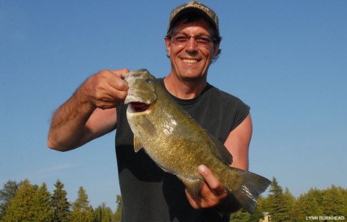 Jere Johnson, of Shelbyville, Michigan, shows off the caliber of bronzebacks the Alpena area has to offer.
