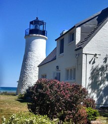 The Old Presque Isle Lighthouse, built in 1840, is one of the oldest surviving lighthouses on the Great Lakes.